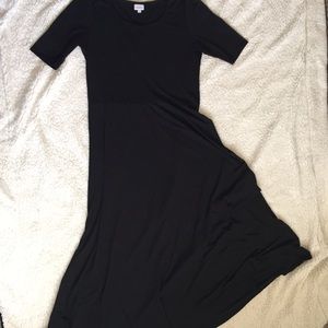 Women’s floor length, short sleeve dress